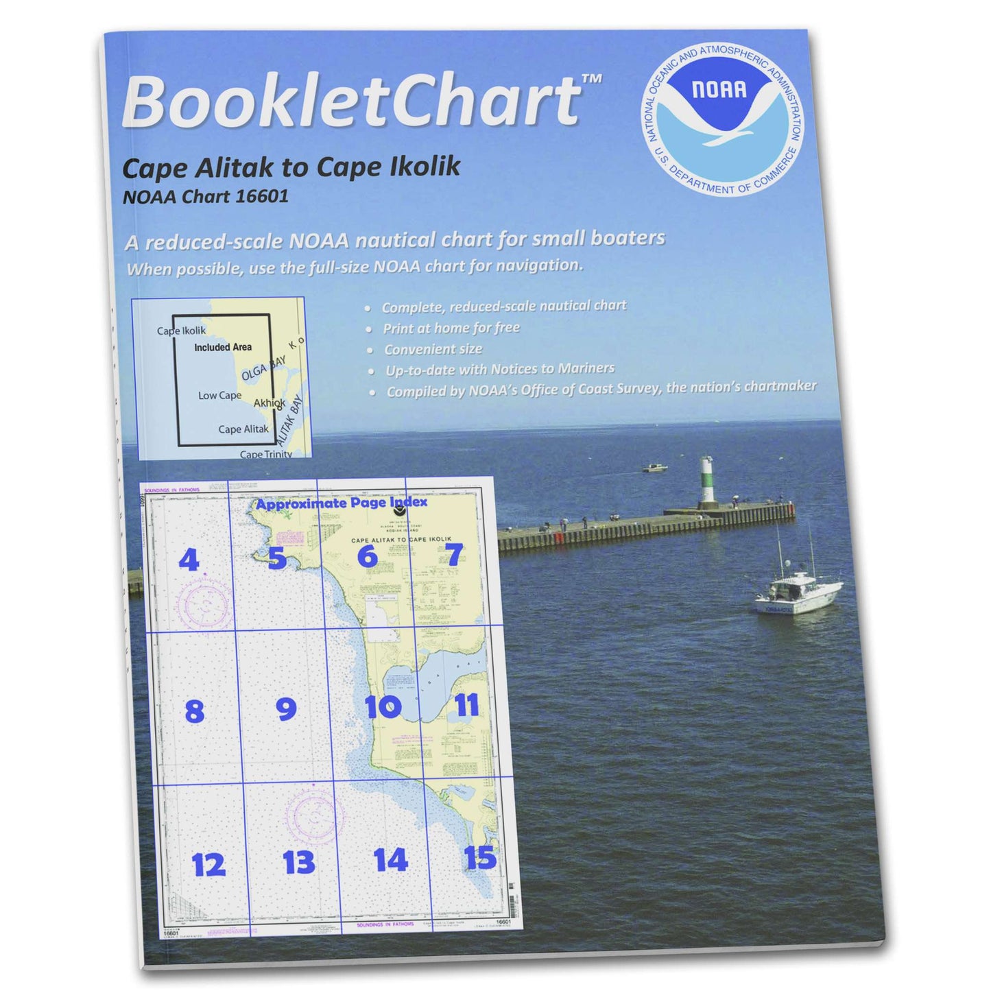 Paradise Clay CB16601 HISTORICAL NOAA Booklet Chart Cape Alitak to Cape lkolik