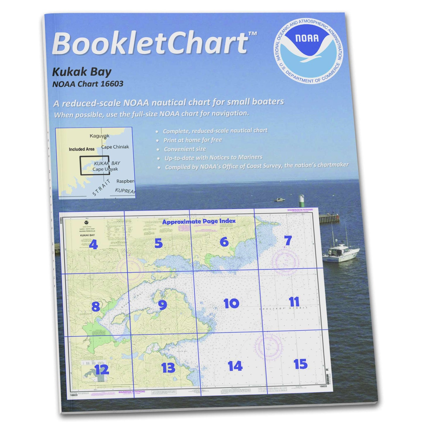 Paradise Clay CB16603 HISTORICAL NOAA Booklet Chart Kukak Bay: Alaska Peninsula