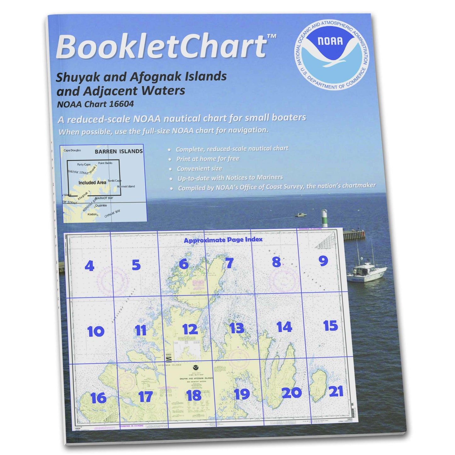 Paradise Clay CB16604 HISTORICAL NOAA Booklet Chart Shuyak and Afognak Islands and Adjacent Waters