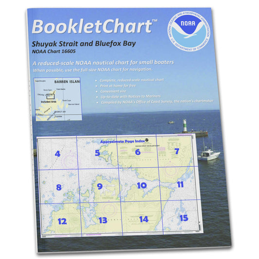 Paradise Clay CB16605 HISTORICAL NOAA Booklet Chart Shuyak Strait and Bluefox Bay