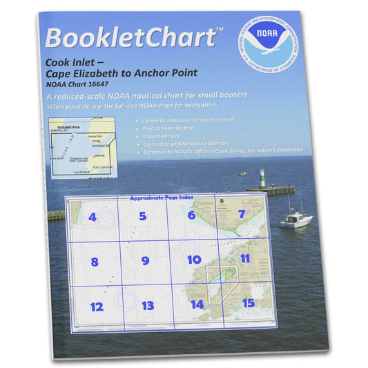 Paradise Clay CB16647 HISTORICAL NOAA Booklet Chart Cook Inlet-Cape Elizabeth to Anchor Point
