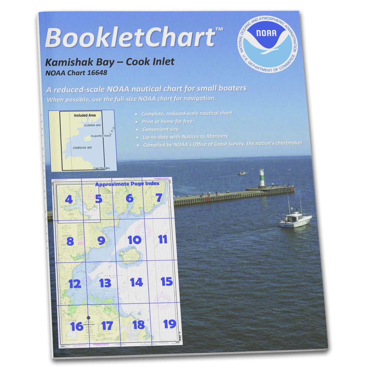 Paradise Clay CB16648 HISTORICAL NOAA Booklet Chart Kamishak Bay;lliamna Bay