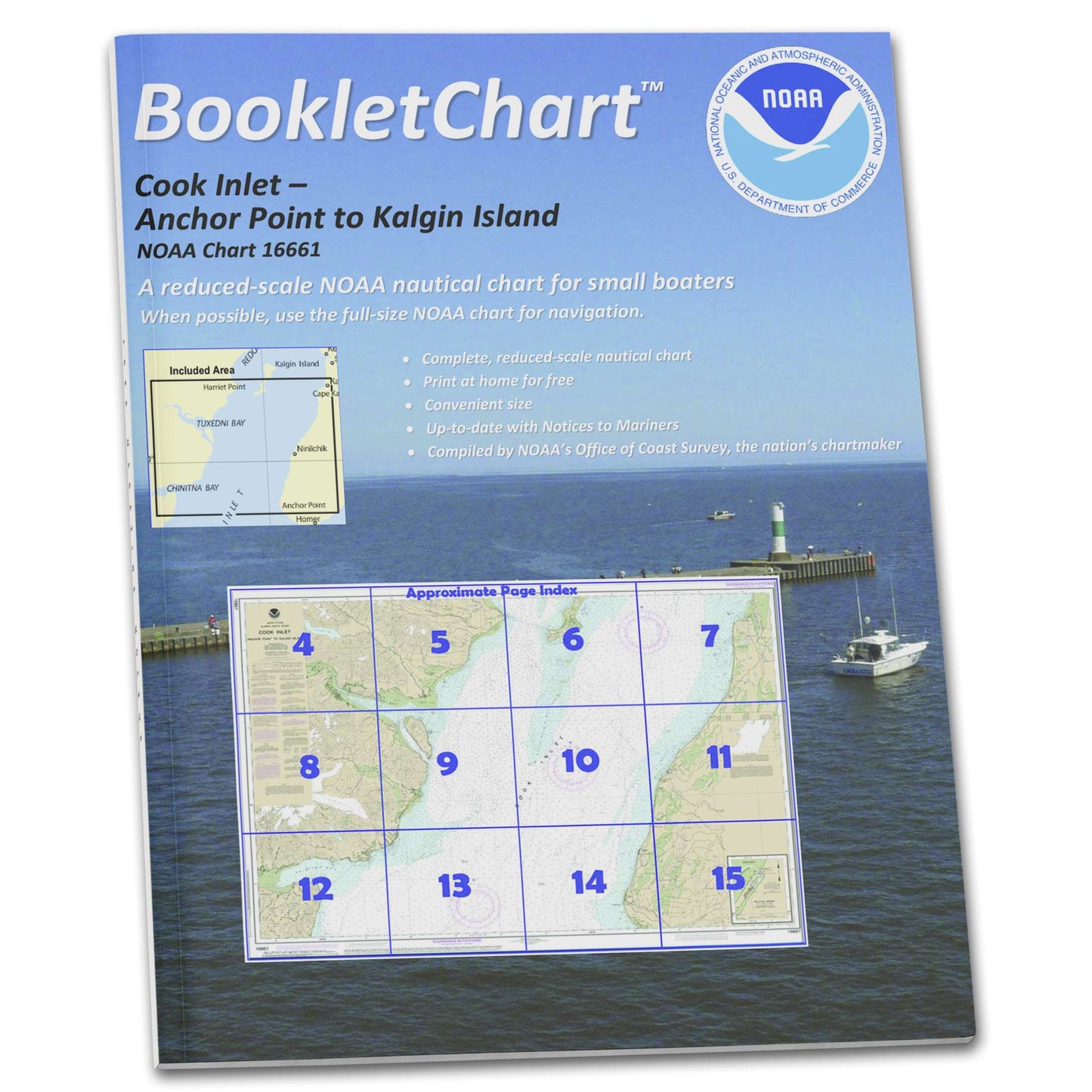 Paradise Clay CB16661 HISTORICAL NOAA Booklet Chart Cook Inlet-Anchor Point to Kalgin Island;Ninilchik Harbor