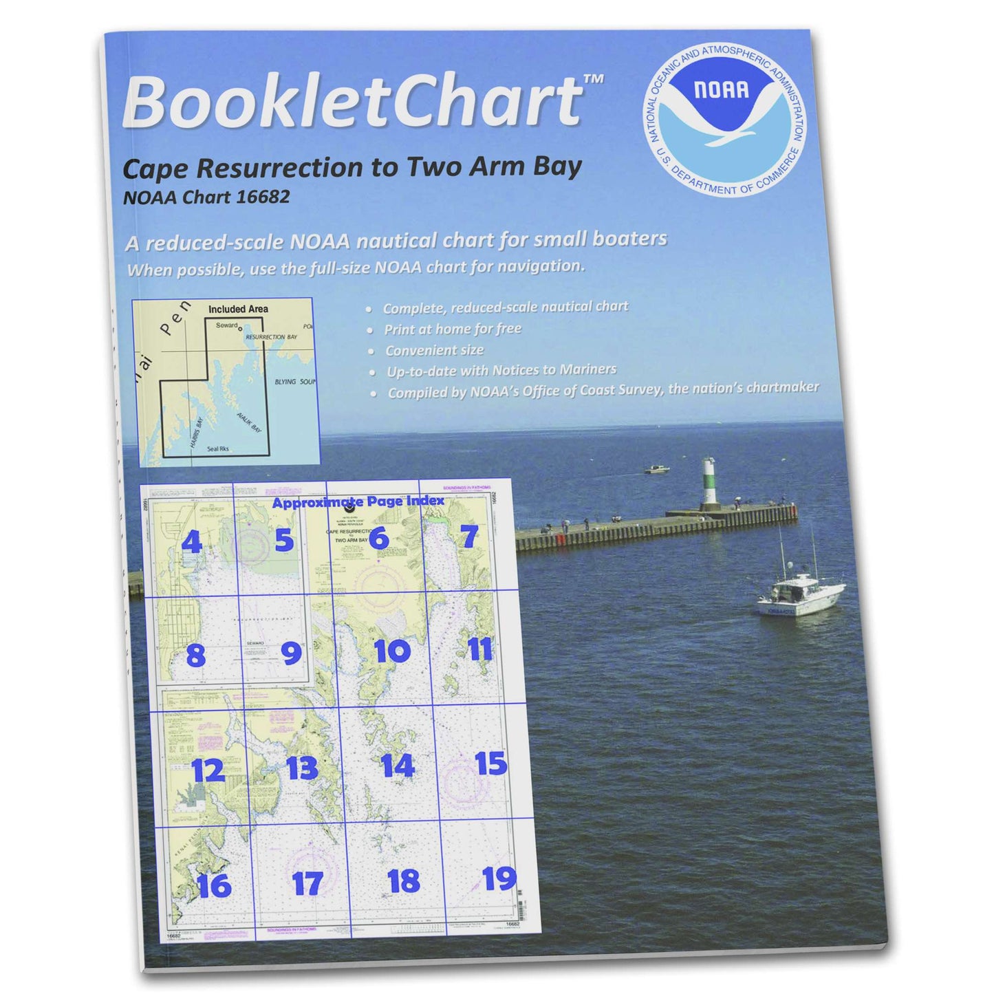 Paradise Clay CB16682 HISTORICAL NOAA Booklet Cape Resurrection to Two Arm Bay;Seward