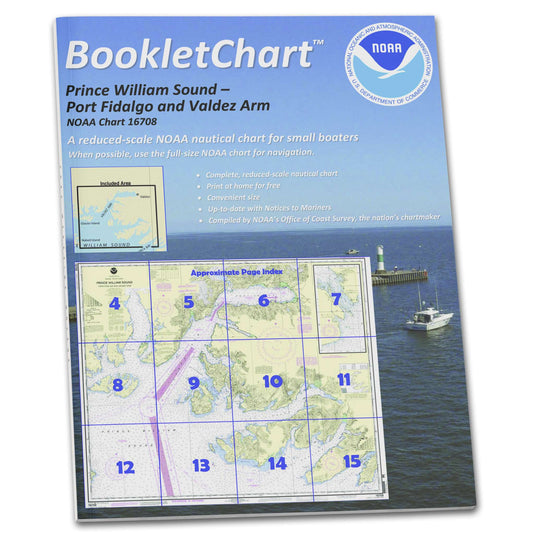 Paradise Clay CB16708 HISTORICAL NOAA Booklet Chart Prince William Sound-Port Fidalgo and Valdez Arm;Tatitlek Narrows