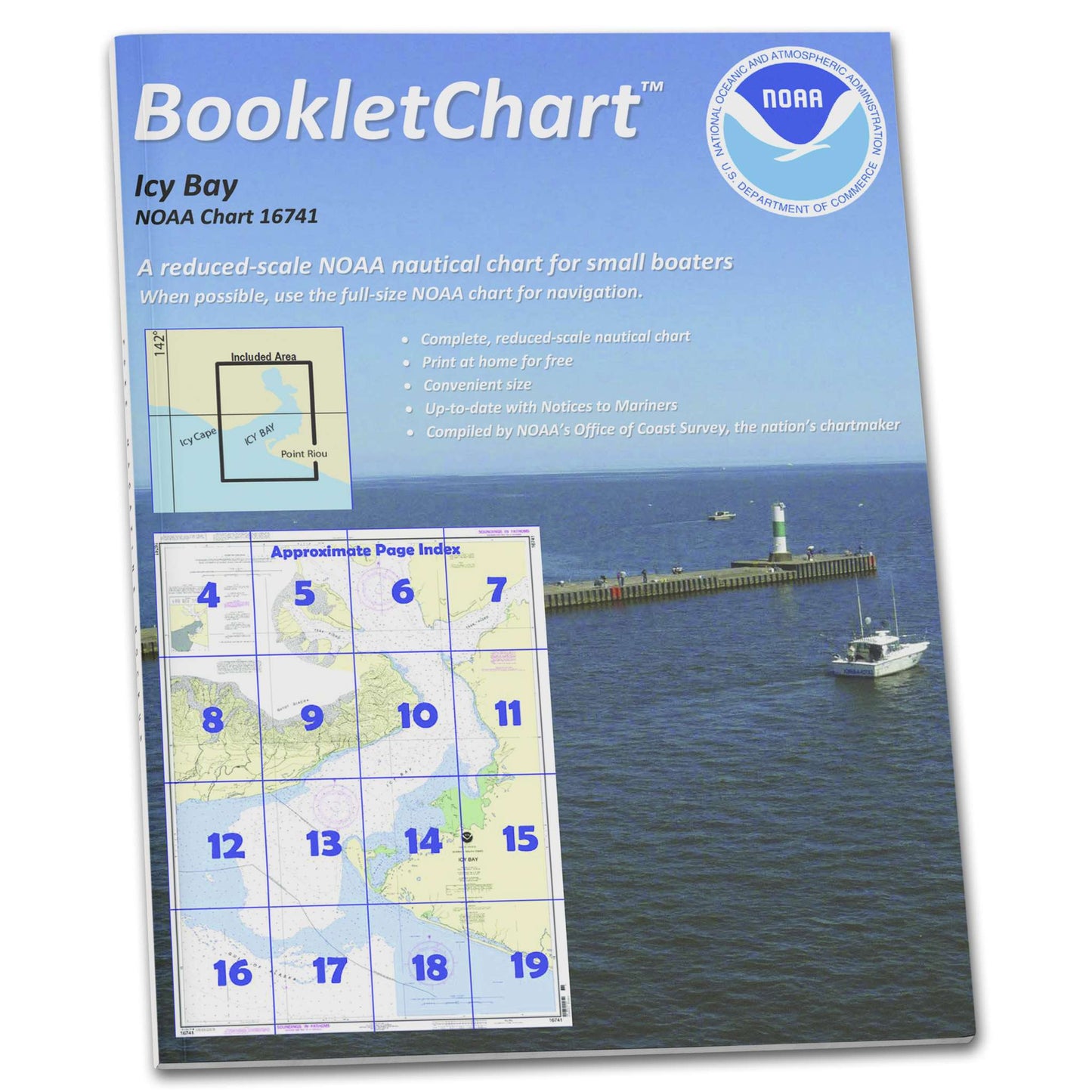 Paradise Clay CB16741 historical NOAA Booklet Chart ICY Bay