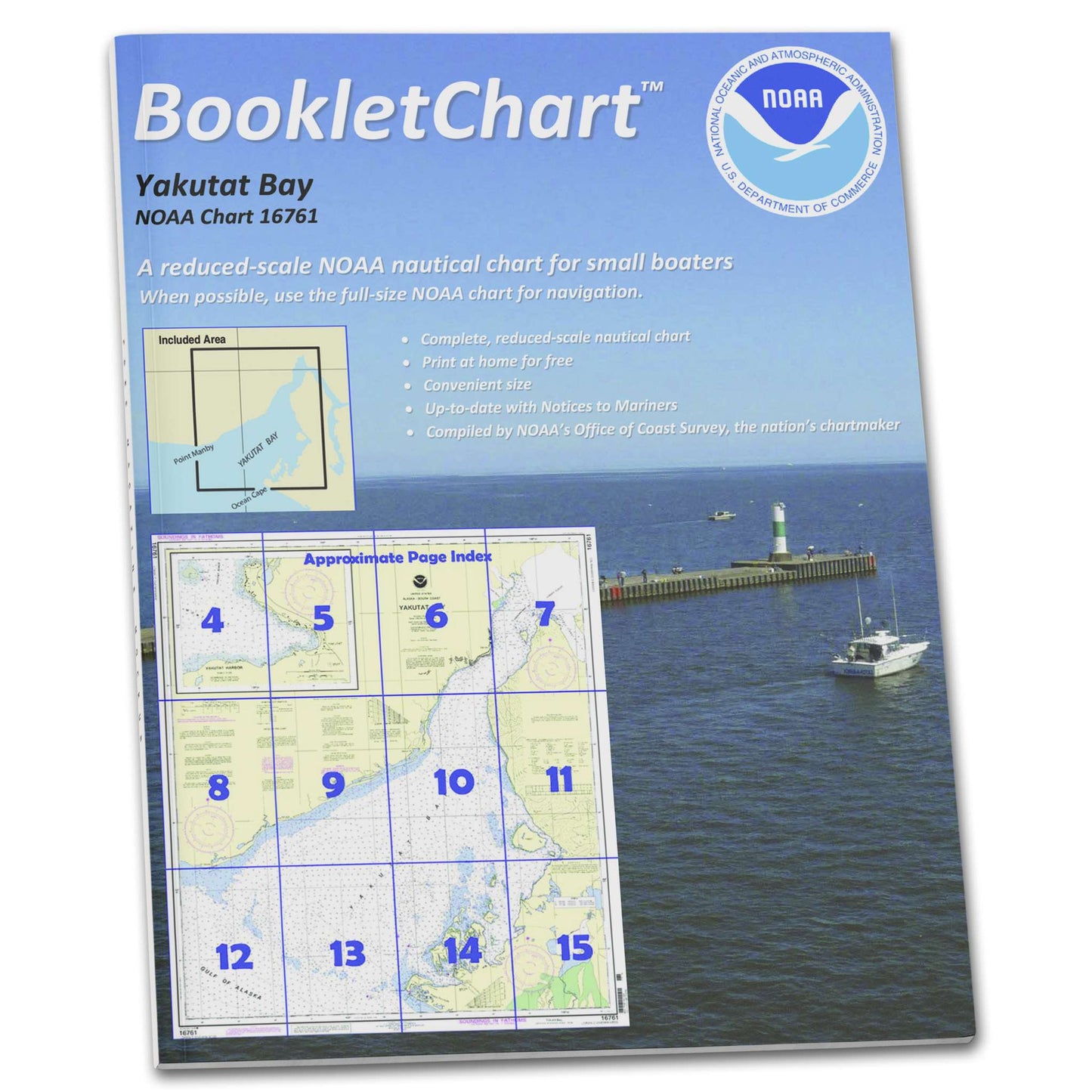 Paradise Clay CB16761 HISTORICAL NOAA Booklet Chart Yakutat Bay;Yakutat Harbor