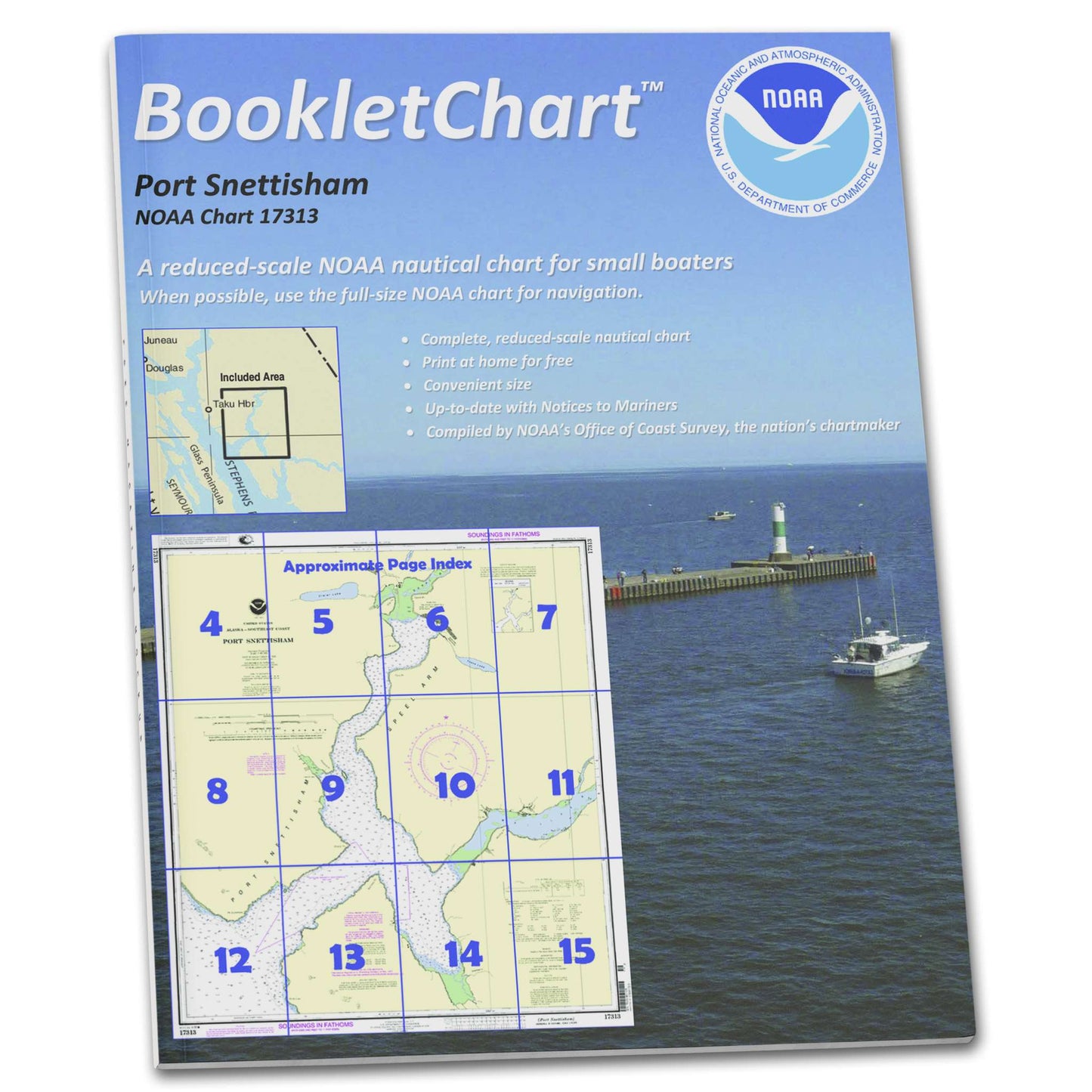 Paradise Clay CB17313 HISTORICAL NOAA Booklet Chart Port Snettisham