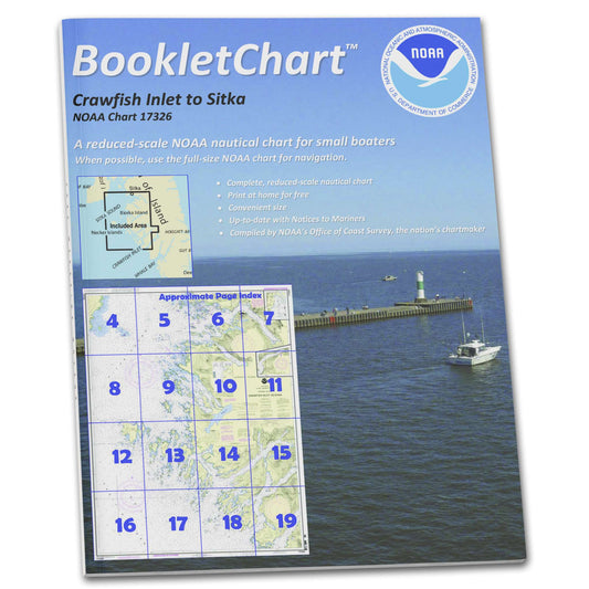 Paradise Clay CB17326 HISTORICAL NOAA Booklet Chart Crawfish Inlet to Sitka: Baranof I;Sawmill Cove