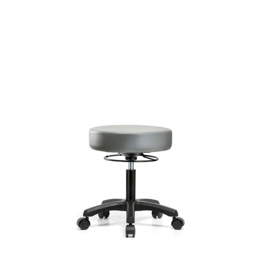 Blue Ridge Ergonomics VDHMS-RG-RC-8840 Vinyl Mini-Stool - Desk Height with Casters in Sterling Supernova™ Vinyl