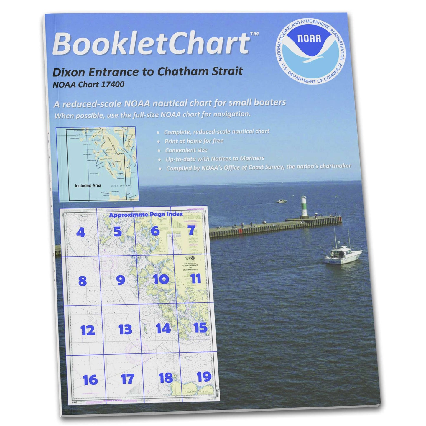 Paradise Clay CB17400 HISTORICAL NOAA Booklet Chart Dixon Entrance to Chatham Strait
