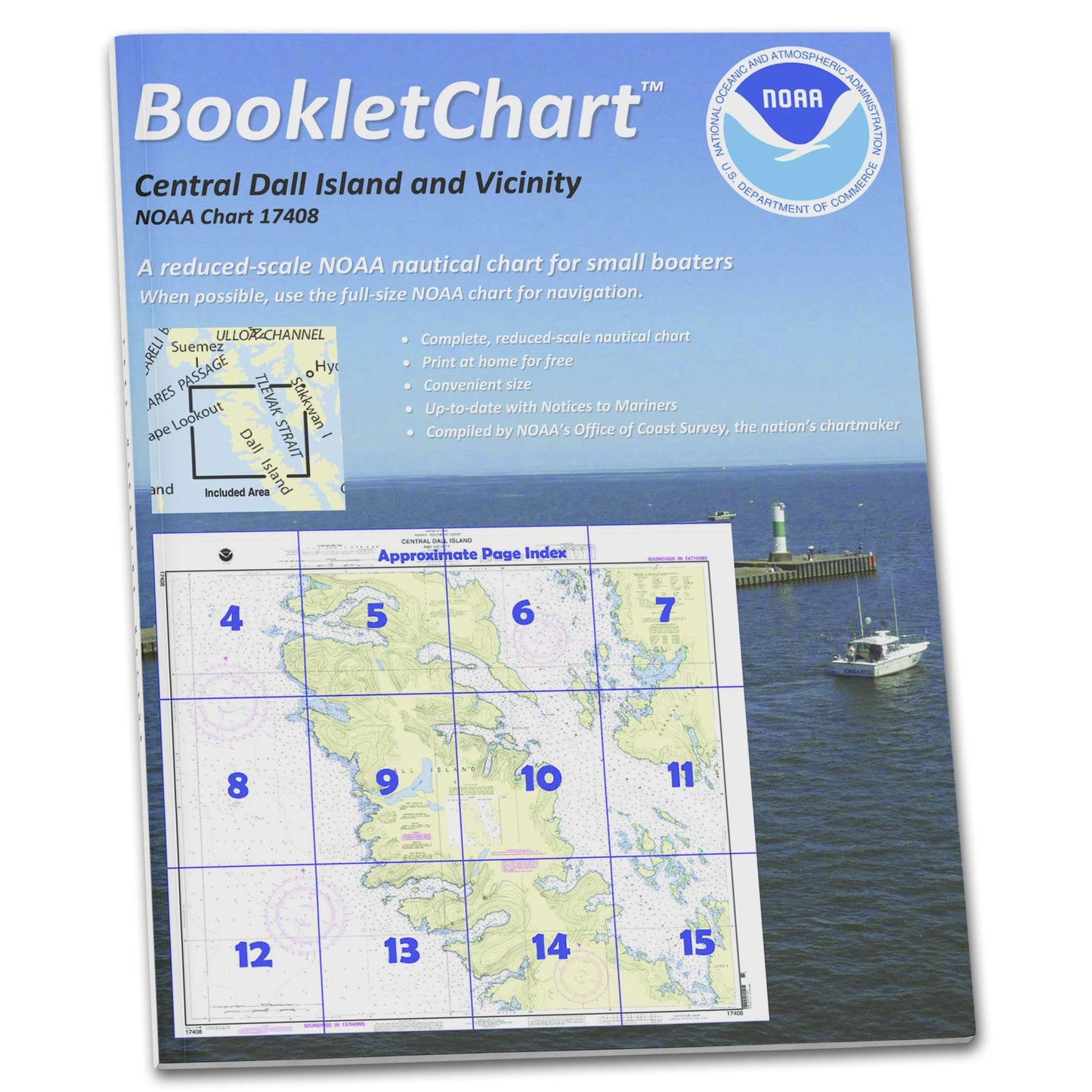 Paradise Clay CB17408 HISTORICAL NOAA Booklet Chart Central Dall Island and Vicinity