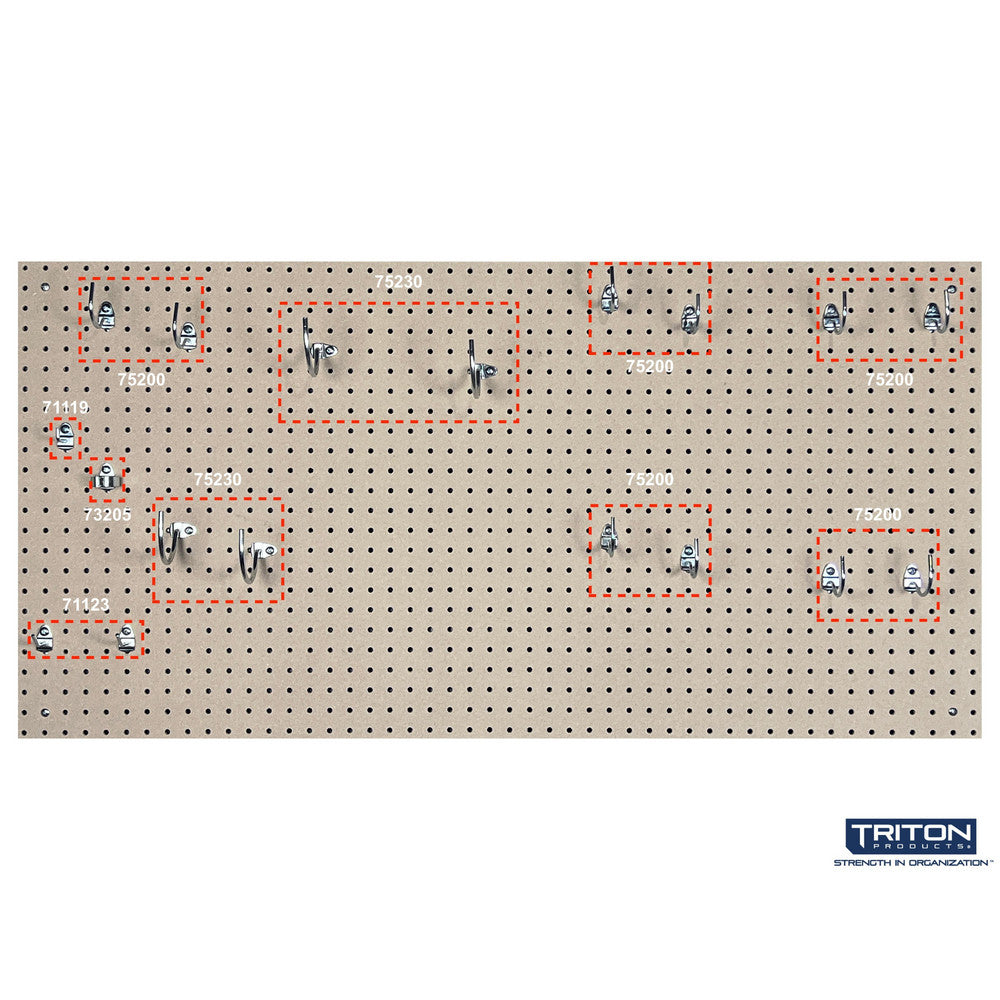Triton Products TPB-2N (2) 24" x 48" x 1/4" Natural HDF Pegboards