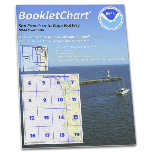 Paradise Clay CB18007 HISTORICAL NOAA Booklet Chart San Francisco to Cape Flattery