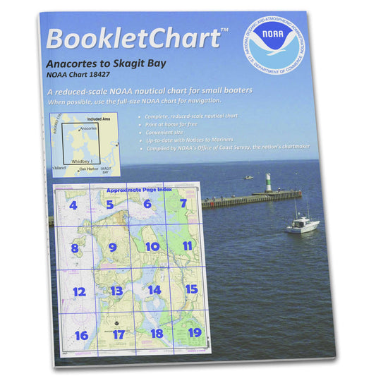 Paradise Clay CB18427 HISTORICAL NOAA Booklet Chart Anacortes to Skagit Bay