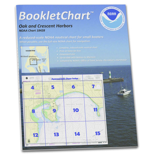 Paradise Clay CB18428 HISTORICAL NOAA Booklet Chart Oak and Crescent Harbors