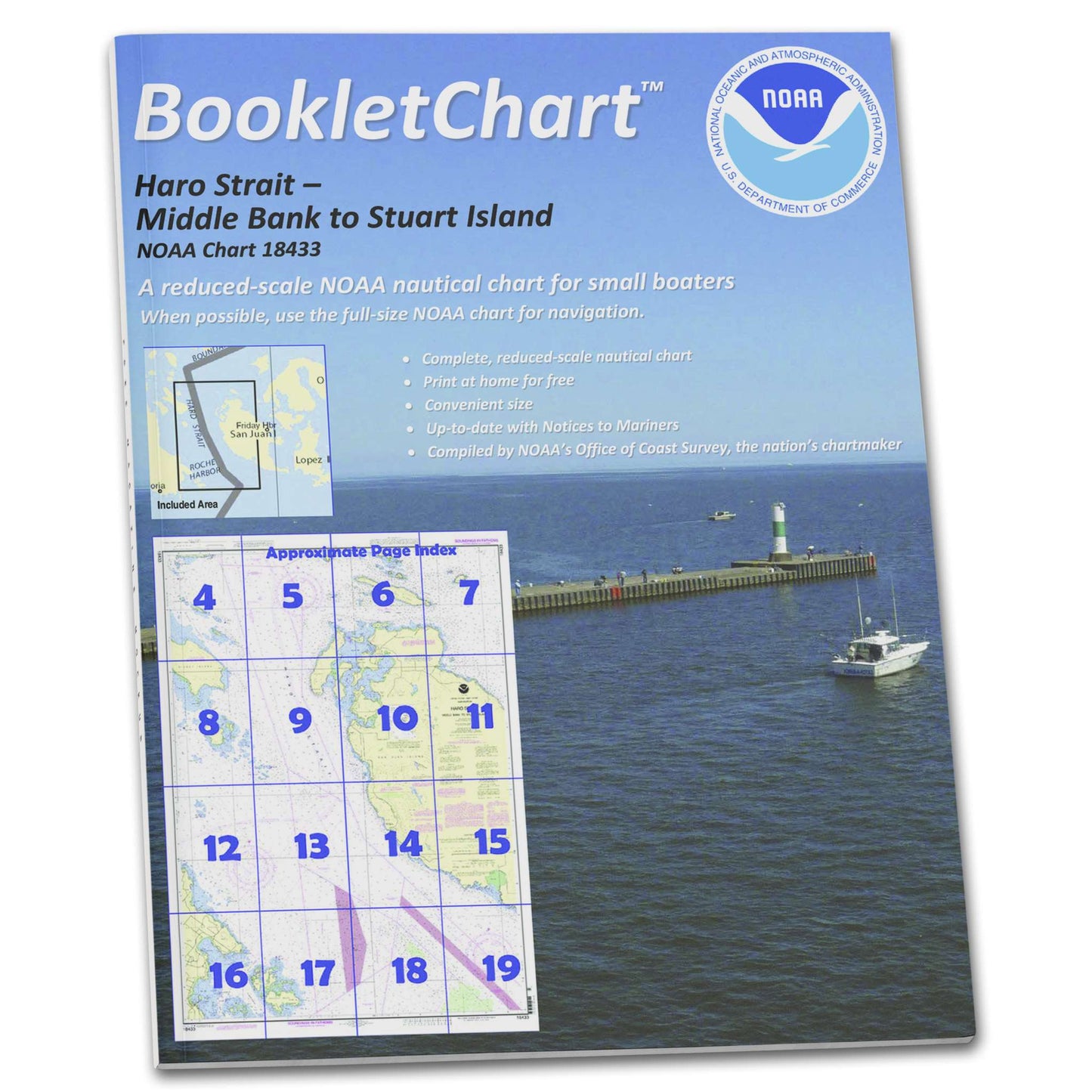 Paradise Clay CB18433 NOAA Booklet Chart HARO-Strait-Middle Bank to Stuart Island