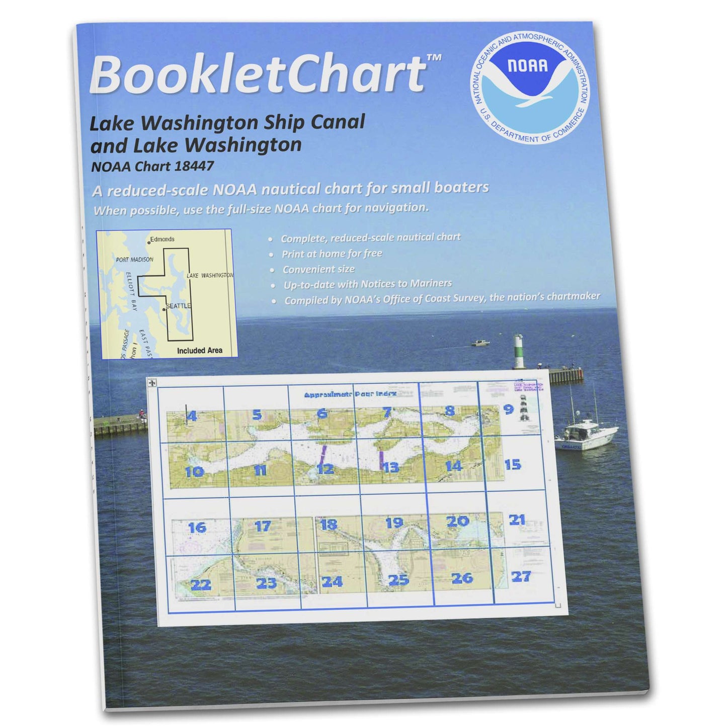 Paradise Clay CB18447 HISTORICAL NOAA Booklet Chart Lake Washington Ship Canal and Lake Washington