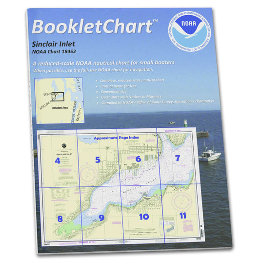 Paradise Clay CB18452 HISTORICAL NOAA Booklet Chart Sinclair Inlet