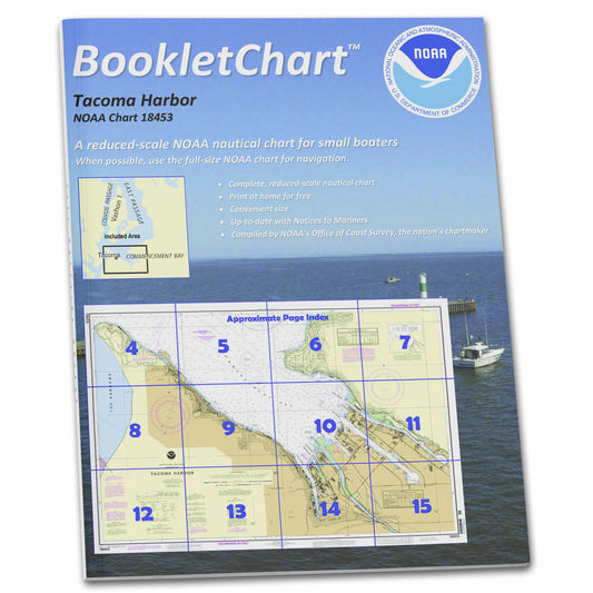 Paradise Clay CB18453 HISTORICAL NOAA Booklet Chart Tacoma Harbor