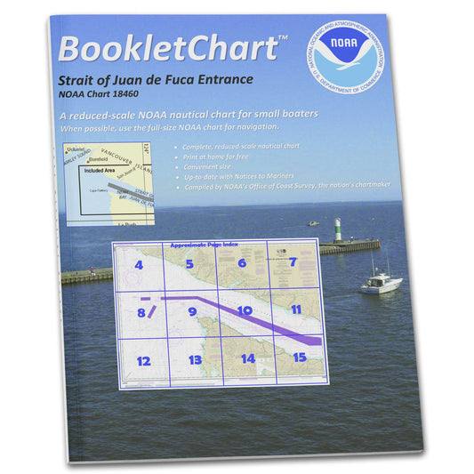 Paradise Clay CB18460 HISTORICAL NOAA Booklet Chart Stait of Juan de Fuca Entrance