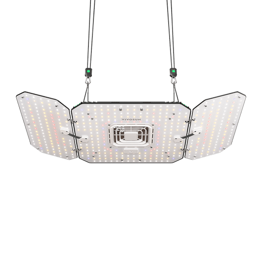 Vivosun AeroLight Wing AW200 Tunable Spectrum LED Grow Light 200W, with Integrated Circulation Fan, Compatible with APP, 3 x 3 Ft. Coverage