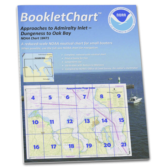 Paradise Clay CB18471 HISTORICAL NOAA Booklet Chart Approaches to Admiralty Inlet Dungeness to Oak Bay