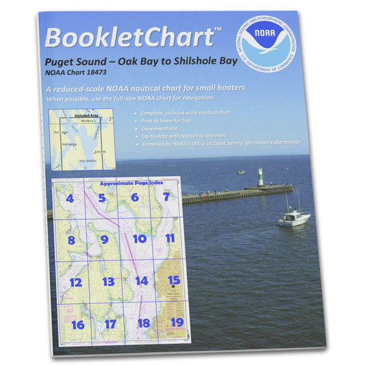 Paradise Clay CB18473 HISTORICAL NOAA Booklet Chart Puget Sound-Oak Bay to Shilshole Bay