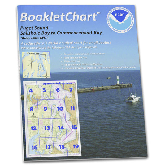 Paradise Clay CB18474 HISTORICAL NOAA Booklet Chart Puget Sound-Shilshole Bay to Commencement Bay