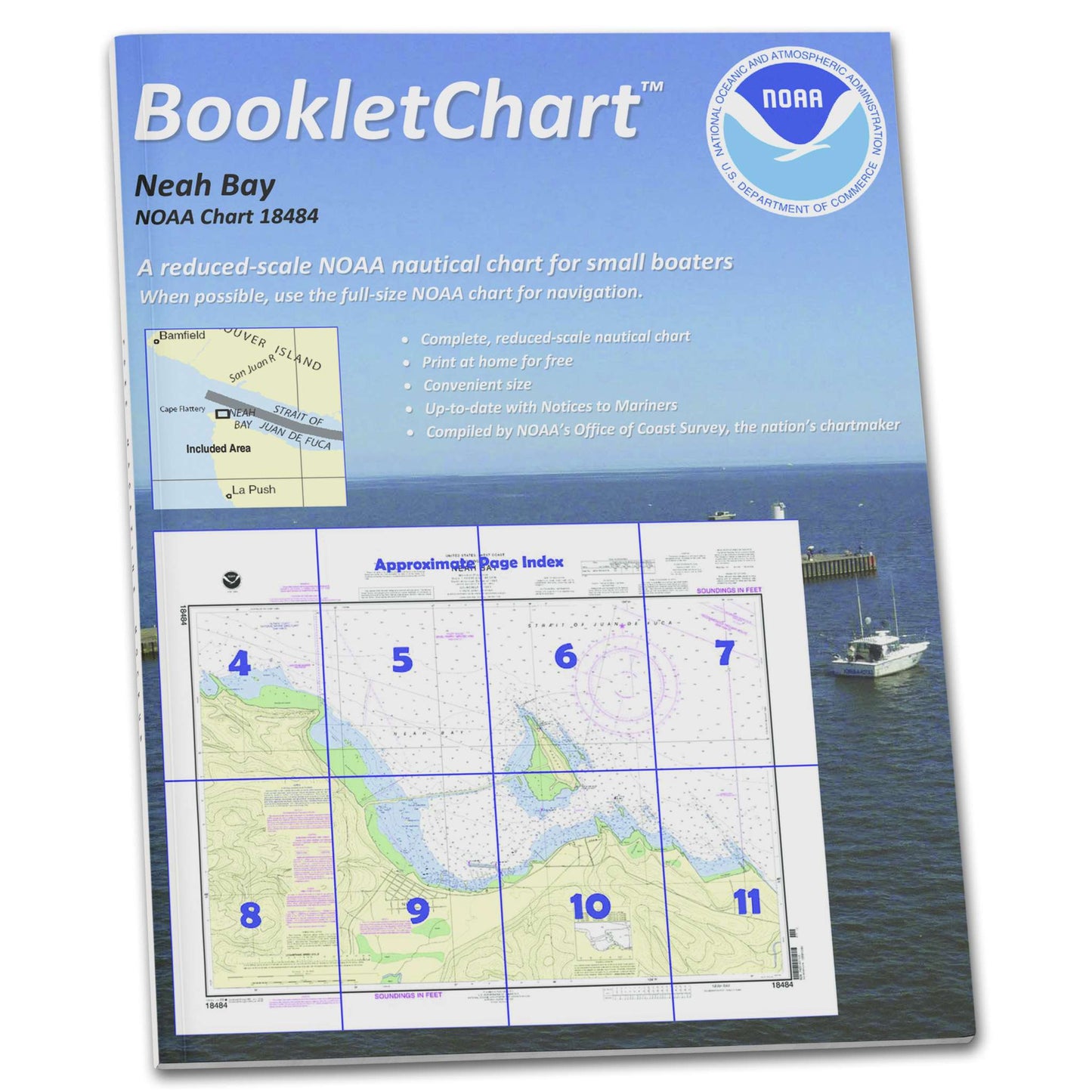 Paradise Clay CB18484 HISTORICAL NOAA Booklet Chart Neah Bay
