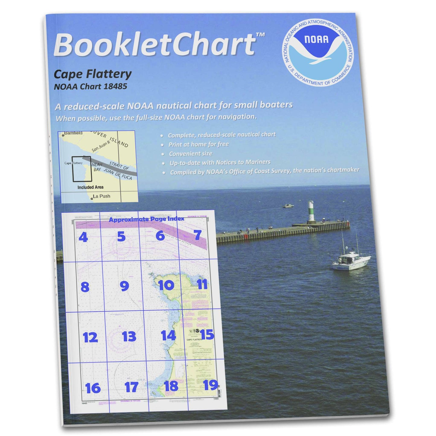 Paradise Clay CB18485 HISTORICAL NOAA Booklet Chart Cape Flattery