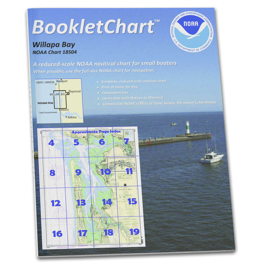 Paradise Clay CB18504 NOAA Booklet Chart Willapa Bay;Toke Pt.
