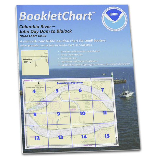 Paradise Clay CB18535 HISTORICAL NOAA Booklet Chart Columbia River John Day Dam to Blalock
