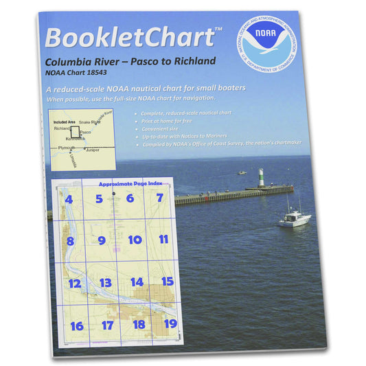 Paradise Clay CB18543 HISTORICAL NOAA Booklet Chart Columbia River Pasco to Richland