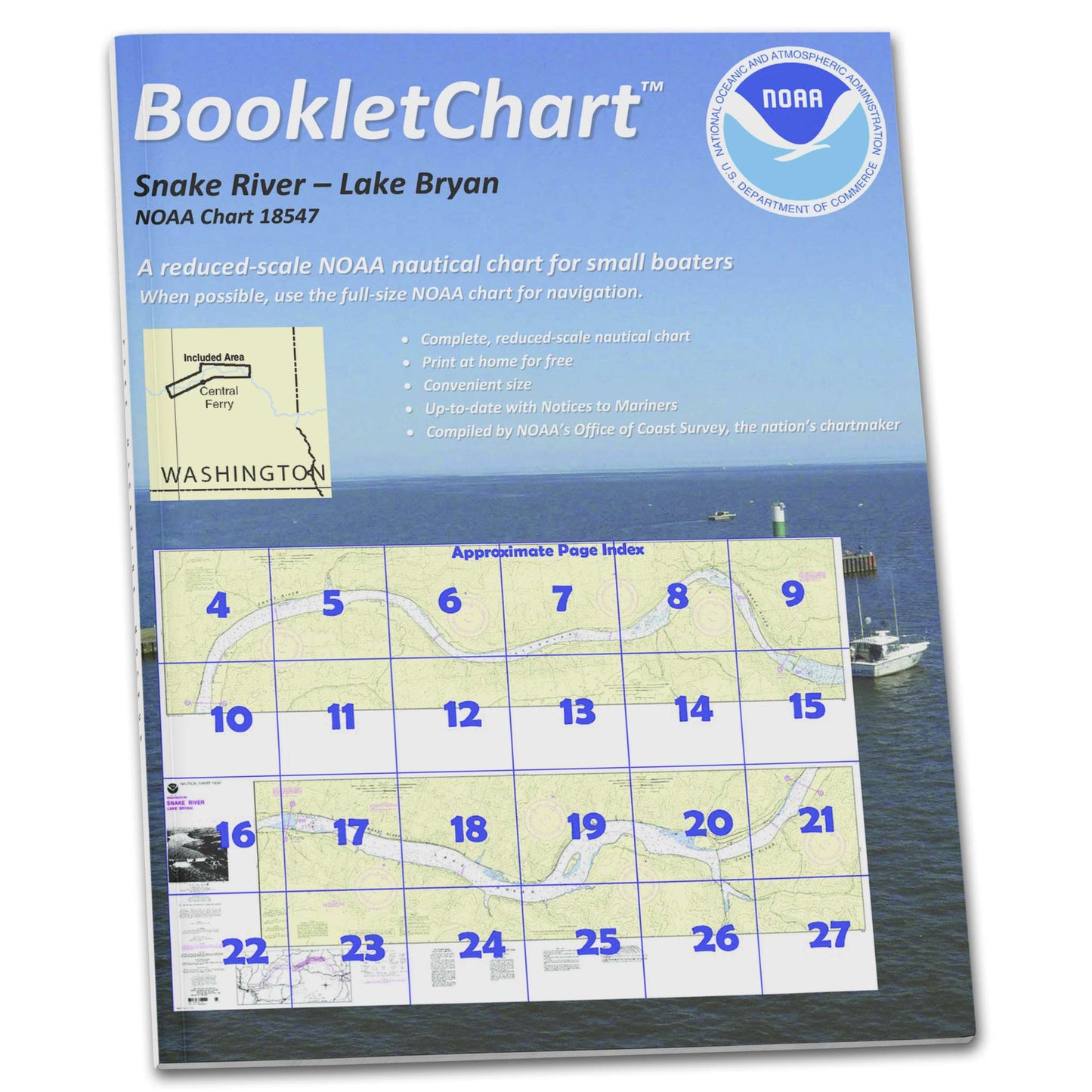 Paradise Clay CB18547 HISTORICAL NOAA Booklet Chart Snake River-Lake Bryon