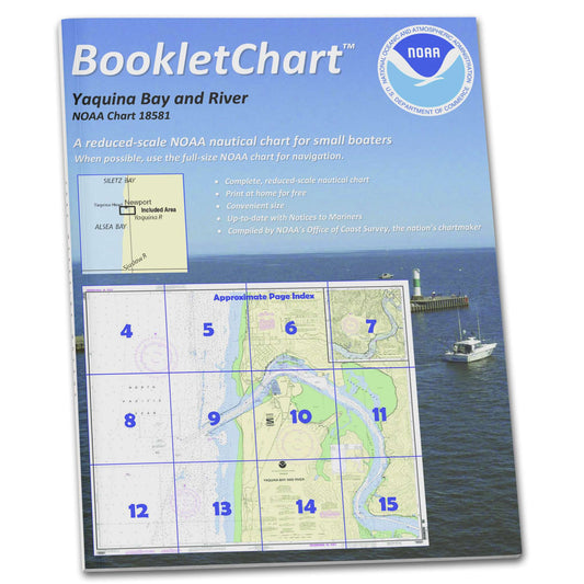 Paradise Clay CB18581 HISTORICAL NOAA Booklet Chart Yaquina Bay and River;Continuation of Yaquina River