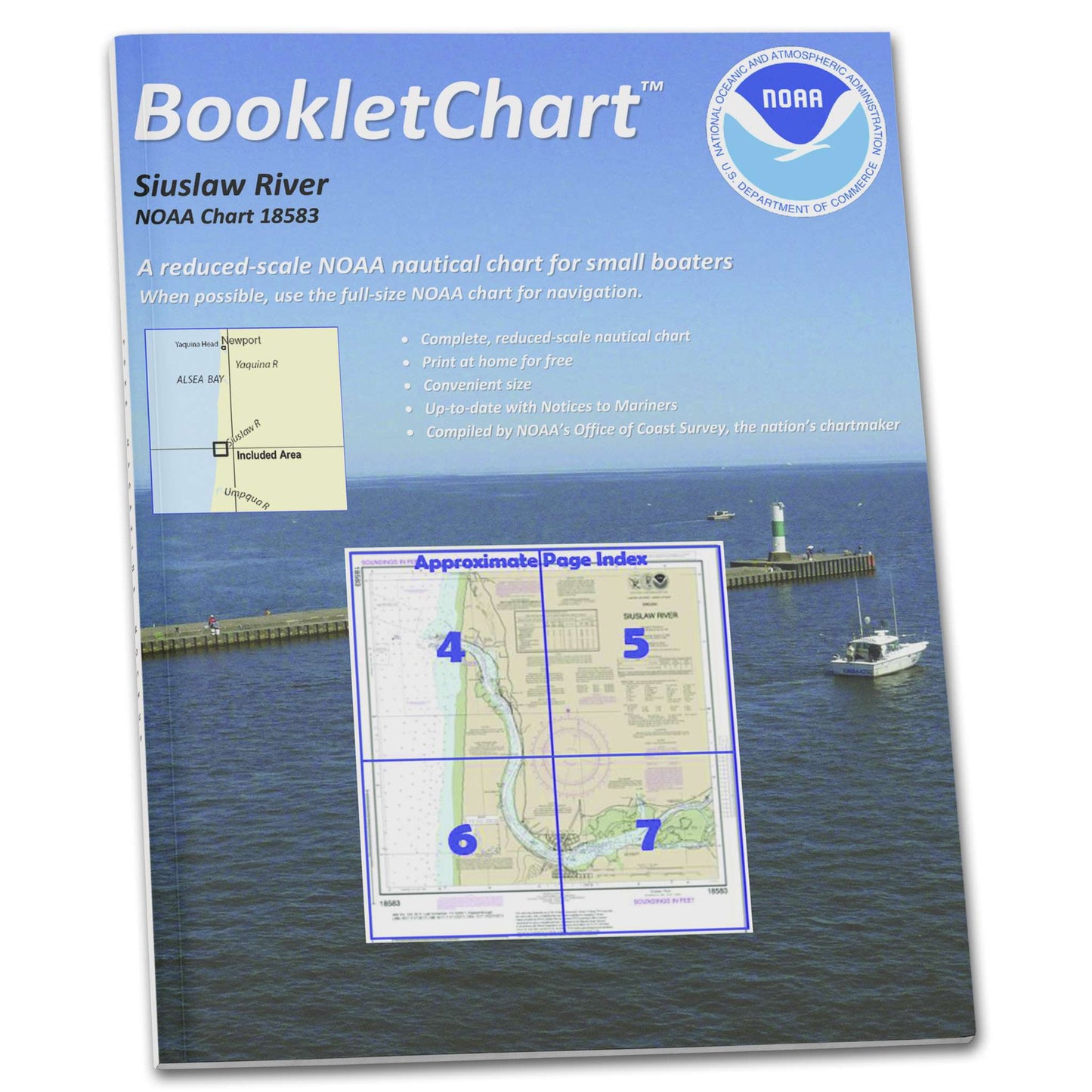 Paradise Clay CB18583 HISTORICAL NOAA Booklet Chart Siuslaw River