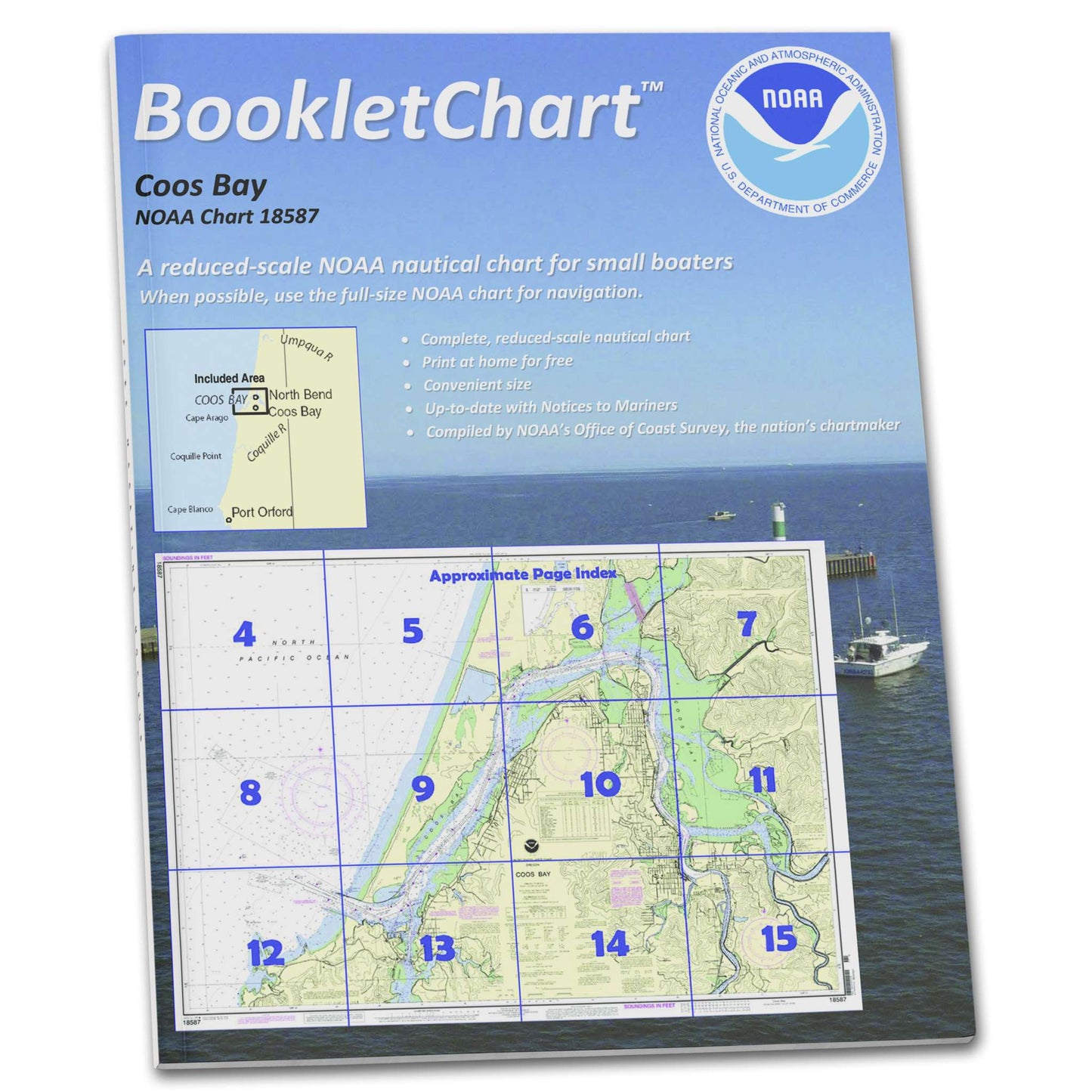 Paradise Clay CB18587 HISTORICAL NOAA Booklet Chart Coos Bay