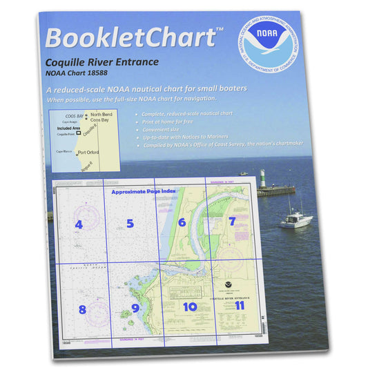 Paradise Clay CB18588 HISTORICAL NOAA Booklet Chart Coquille River Entrance