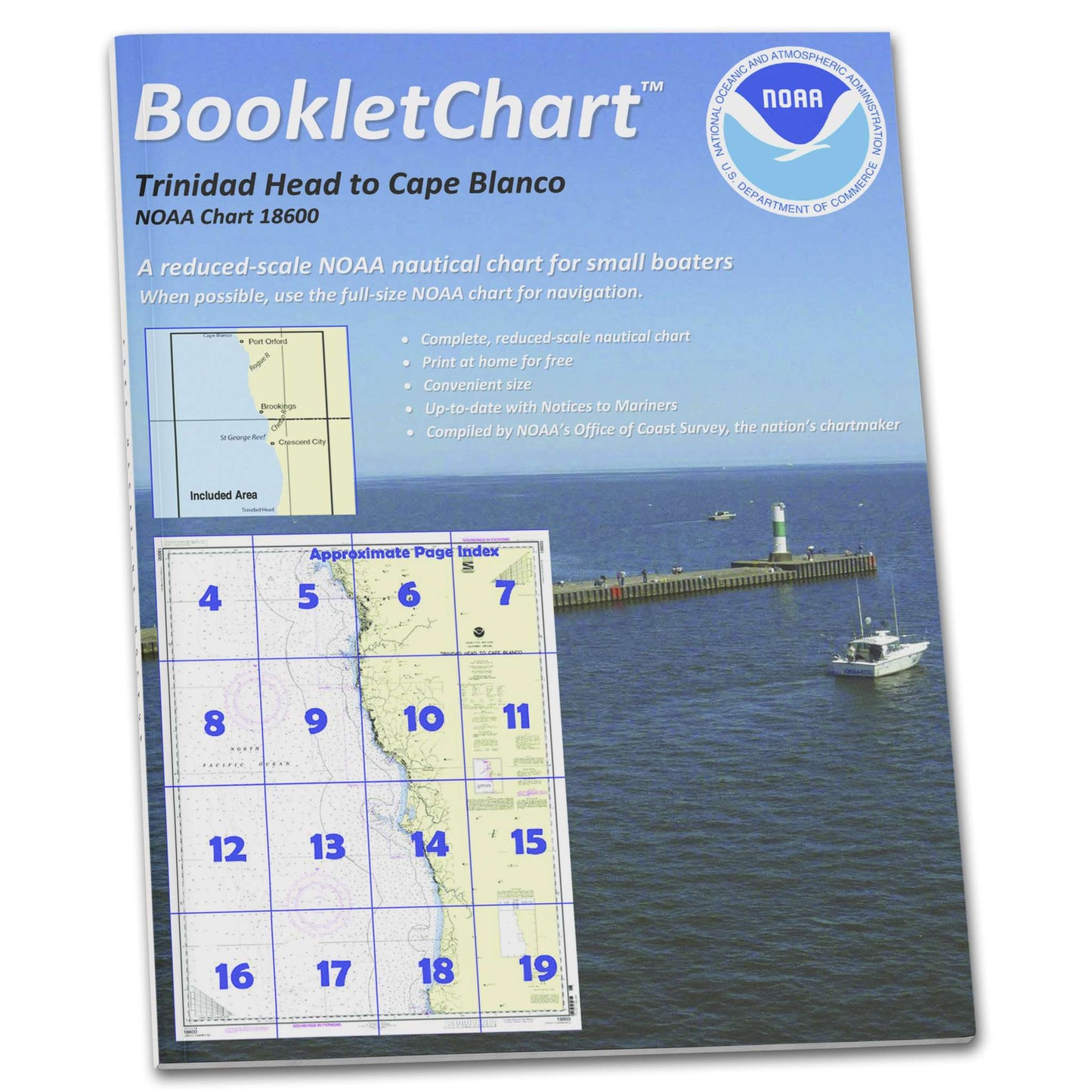 Paradise Clay CB18600 HISTORICAL NOAA Booklet Chart Trinidad Head to Cape Blanco