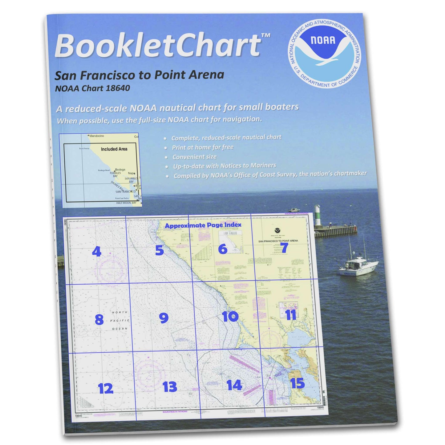 Paradise Clay CB18640 HISTORICAL NOAA Booklet Chart San Francisco to Point Arena