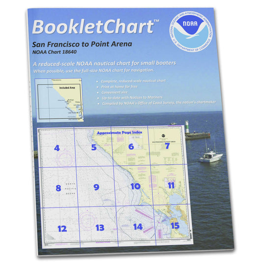 Paradise Clay CB18640 HISTORICAL NOAA Booklet Chart San Francisco to Point Arena