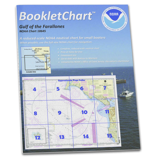 Paradise Clay CB18645 NOAA Booklet Chart Gulf of The Farallones;Southeast Farallon, Handy 8.5" x 11" Size. Paper Chart Book Designed for use Aboard Small Craft