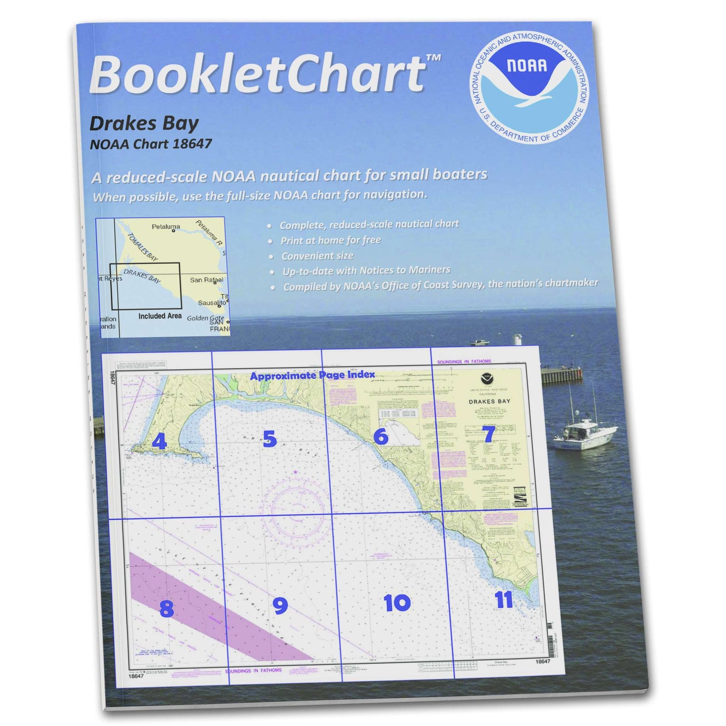 Paradise Clay CB18647 HISTORICAL NOAA Booklet Chart Drakes Bay