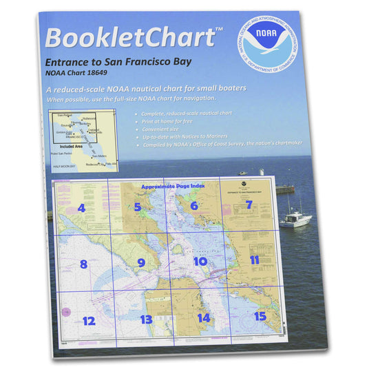 Paradise Clay CB18649 HISTORICAL NOAA Booklet Entrance to San Francisco Bay, Handy 8.5" x 11" Size. Paper Chart Book Designed for use Aboard Small Craft