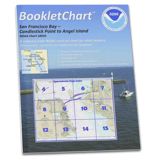 Paradise Clay CB18650 HISTORICAL NOAA Booklet Chart San Francisco Bay Candlestick Point to Angel Island
