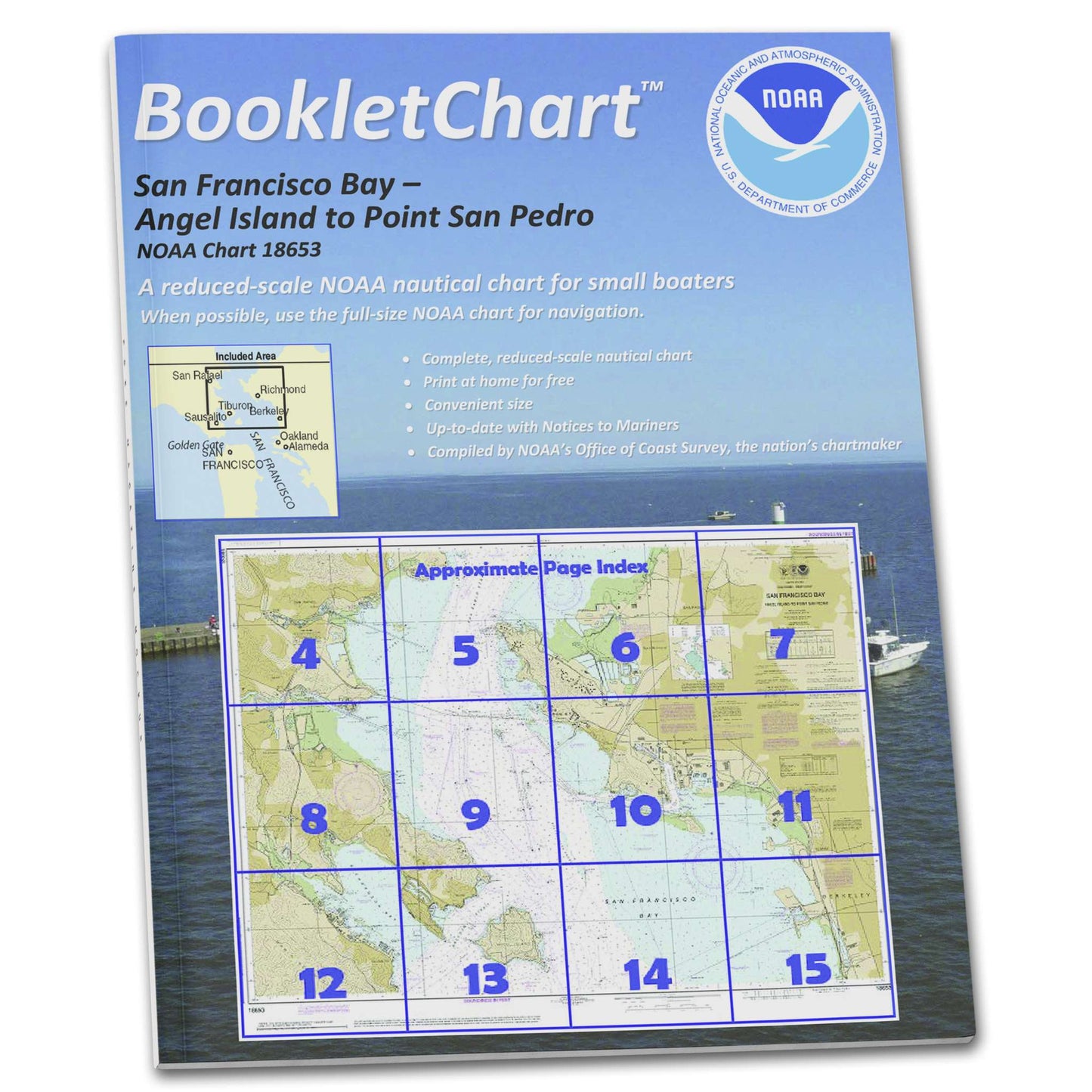 Paradise Clay CB18653 HISTORICAL NOAA Booklet Chart San Francisco Bay-Angel Island to Point San Pedro