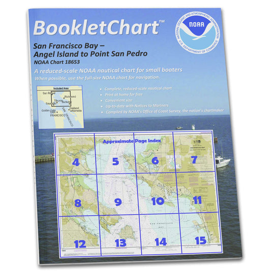 Paradise Clay CB18653 HISTORICAL NOAA Booklet Chart San Francisco Bay-Angel Island to Point San Pedro