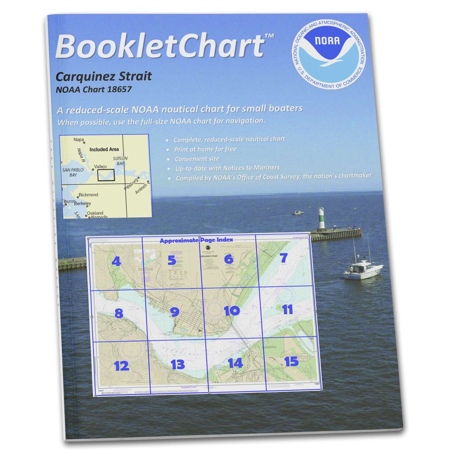 Paradise Clay CB18657 NOAA Booklet Chart Carquinez Strait