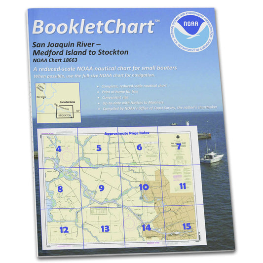 Paradise Clay CB18663 HISTORICAL NOAA Booklet Chart San Joaquin River Stockton Deep Water Channel Medford Island, etc.